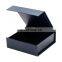 Luxury small rigid navy blue magnetic lid gift box packaging for small product wrapping