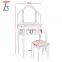 Furniture Makeup Vanity Table White Dressing Table And Stool For Girls Women Bedroom White