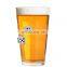 16oz customized logo printing food grade pint handmade metal bullet stuck in glass for gift