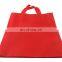 Low price non woven shopping folding bags reusable grocery carry tote with handle loop custom design