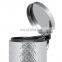 Popular Special Pattern Design Trash Can Embossing Surface Dust_Bin Bathroom Hotel Luxury Household Stainless Stee lTrash Bin