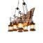8 Lights Wood Vintage Industrial  E27 Cafe Bar Lamp Fixture Loft Home Ceiling Lighting Chandeliers