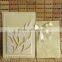 Newest Design Gold Royal Embossed Wedding Invitation Card