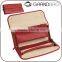 real pebbled leather ladies jewelry roll travel jewelry organizer bag wholesale