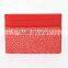 high quality polished stingray skin leather credit card holder change wallet coin purse