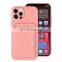 New liquid silicone phone case TPU PC Phone case Colorful Card Portable phone accessories case for iPhone 14 /13ProMax