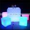 40cm cube led garden decorative rechargeable color changing Led cube light chair table bar