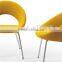 replica relaxing fiberglass material fabric/PU Ring chair ,Eero Ring chair with steel frame designed by Eero Saarinen