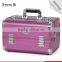 Aluminum makeup case handle Cosmetic Organizer Storage cosmetic case for travel