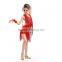 Hot Sexy Red/ Rose fashion Fringe Latin dance Dress children girl latin dance dress