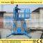 best quality 10mts aluminium alloy double mast man lifting elevator platform for sale