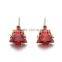 New Vogue Chic Gold Quality Mixed Colors Zircon Earrings Jewelry Set Woman