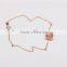 Lovely cute flower bracelet 925 cheap silver bracelet with pink onyx bracelet