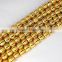 AAA Beautiful Natural 24k Gold Plated Copper Rondelle Melon Hollow Beads Finding Beads 7 inch 8mm Matte Finish Beads