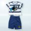 Fashion 100% cotton Top and Pants wholesale baby clothes Polo Band Baby Suit