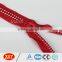 fashion garments red tape plastic rhinestone zipper