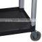 Winco 3 Tier Black Utility Cart