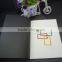 gold hot stamping design glued binding thick papercard black notebook