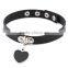 Wholesale anime rock Harajuku punk gothic heart necklace pendant leather necklace leather collar choker necklace bracelet