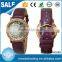 Ladies new fancy design stainless steel back gold plated wrist watch