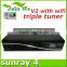 Linux satellite receiver sunray sr4 v2 DVB-S(S2)/C/T2 sunray sr4 v2 triple tuner