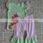 slim teen girl ruffle bunny embroidery easter clothes for wholesale
