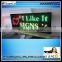 Semi-outdoor led screen P10-48x128RG Time, date, graphic LED message sign display panel