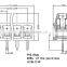 UTL New Products 2016 Plastic Male and Female Screw Terminal Block Brass Contact Terminal 0.14-1.5mm