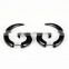 Black Acrylic Fake Cheater Twist Spiral Ear Taper Gauges Expanders Gold Plated Earrings Tunnel Plugs Piercing Body Jewelry