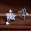 925 Sterling Silver Tiny Crown Stud Earrings Women Children