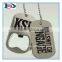 Personalized dog tags set metal/Customized dog tag opener with ball chain