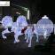 Outdoor christmas decoration horse carriage fancy gaint horse lighted carriage led for christmas with high quality