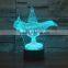 3D Optical Night Light magic lamp 7 RGB Light Colors 10 LEDs AA Battery or DC 5V Mixed Lot