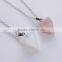 Crescent-shaped Natural druzy quartz pendants Crystal Necklace Rock Crystal gemstone pendant