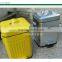 Metal garbage can with colour coated