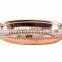 Steel Copper Dish Serving Oval Platter with Brass Handle 550 ML - Home Hotel Restaurant Tableware