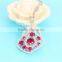 Ruby Stone Bridal Silver Jewelry Display Set E006