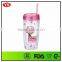 Top popular 450 ml Double wall plastic cups mugs with photo insert