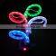 Smile Face Led Light Retractable Usb Data Line,v8 Braided Micro Usb Data Cable for Samsung