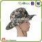 Camo printed bucket hat with string custom big brim bucket hat