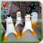 Customized skate fiberglass penguin for support