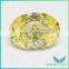 Free Sample Gemstone Wholesale Oval Cut Raw Cubic Zirconia,Synthetic Light Lellow Stone