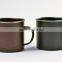 2016 New beeg rim black custom metal steel enamel camp mug