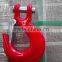 Red Forged Steel Clevis Slip Hook With Latch