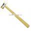 antislip rubber and pcv wooden handle nylon and brass double face rubber hammer mallet with fiberglass handle
