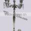 Multifunctional 5 arm Candelabra for Wedding Centerpieces , Nickel Plated Candelabra ,SilverCandelabra