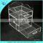 Customize 3 layer clear acrylic drawer boxes waterproof