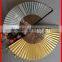 Gold and silver color Japanese hand fan