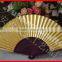 Japanese style gold color paper fan promotional