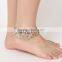 Belly dance women silver chain anklet with antique coin SP6052